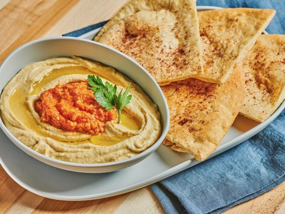 Shoot the Moon hummus romesco pita bread