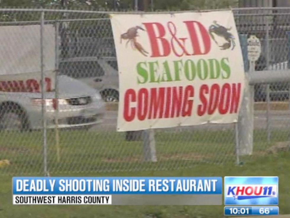 shooting inside seafood restaurant April 2013 RUN FLAT