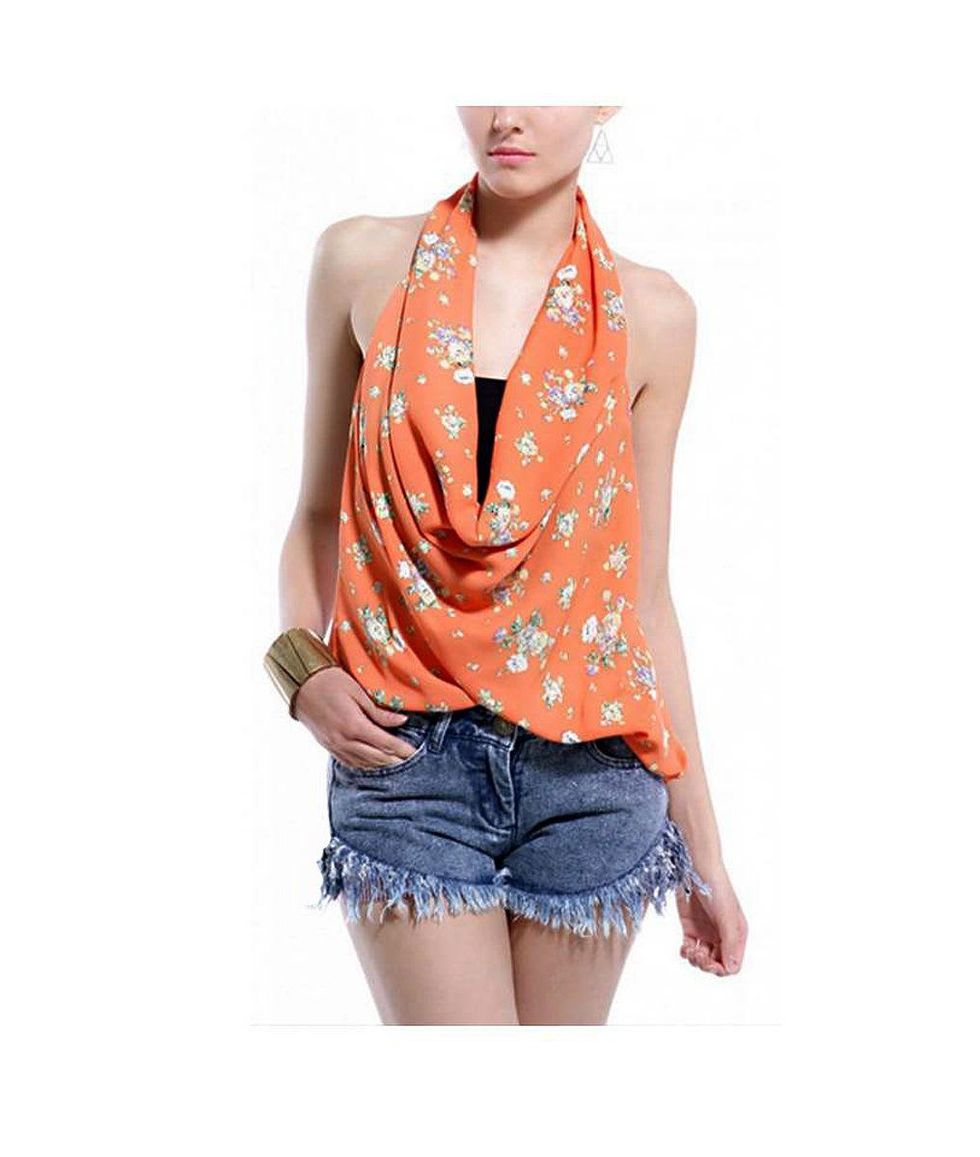 shop akira floral print top halter