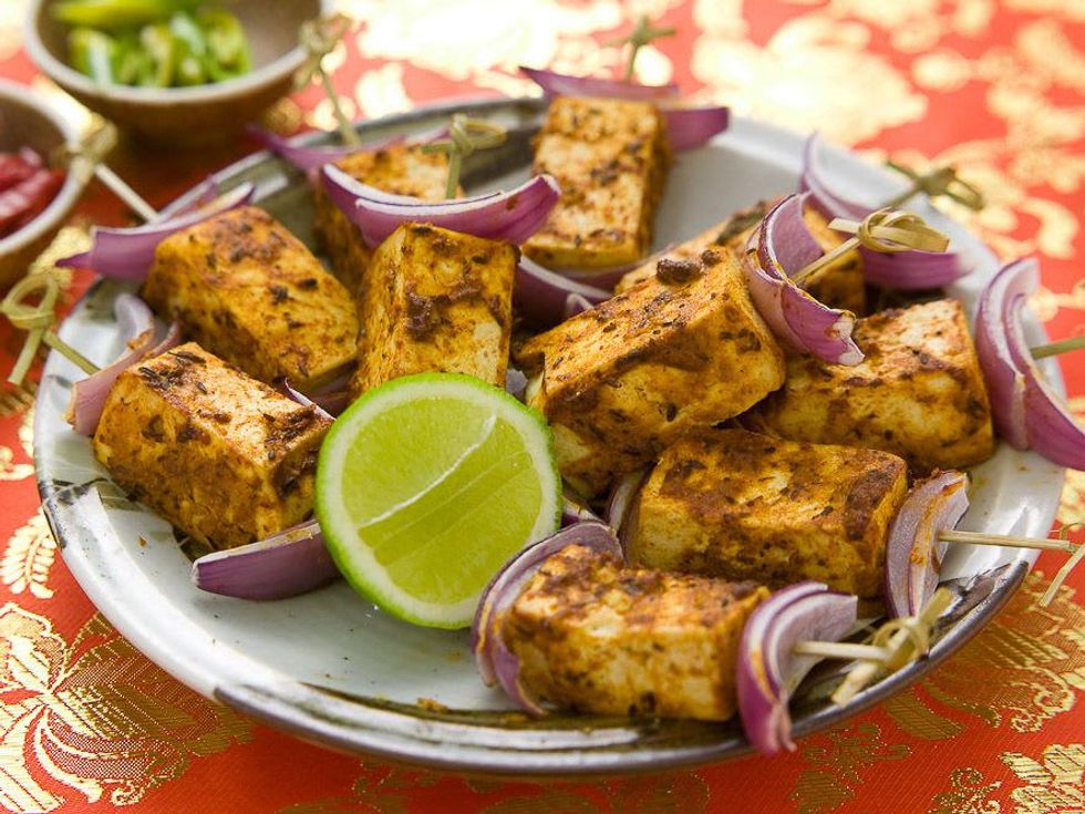 Shubhra Ramineni vegan chef tandoori tofu kebabs