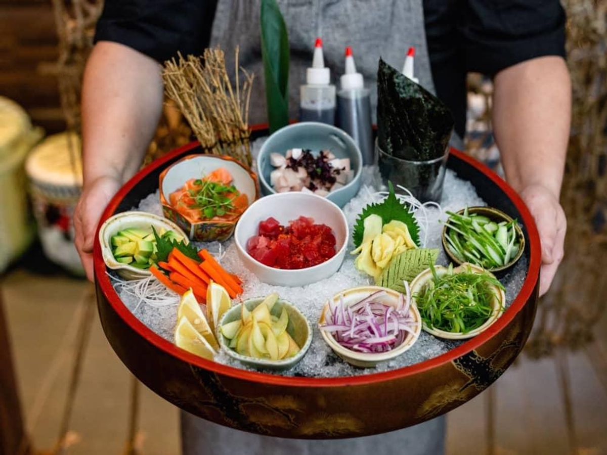 Roll your own handrolls with the Samurai platter. - CultureMap Houston