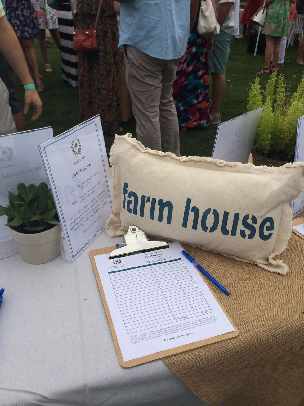 Silent auction at the Yellowstone Academy polo party April 2014