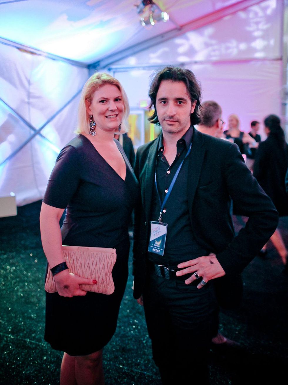Simone Anna Blumenthal and Steve Sabella at the FotoFest opening party March 2014