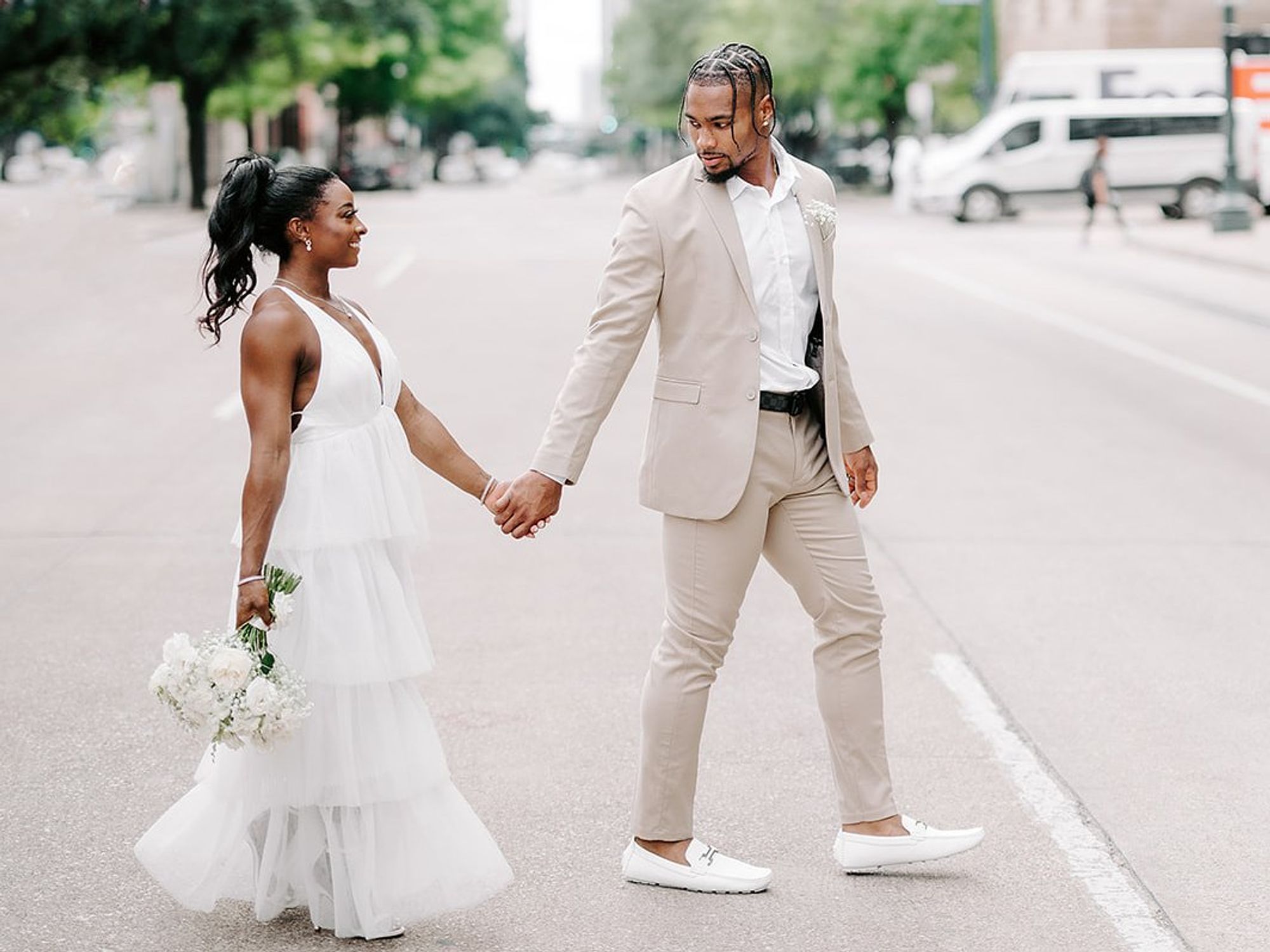 Simone Biles Owens' big $120 wedding dress reveal leads Houston’s