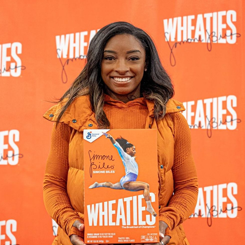 Simone Biles Wheaties box