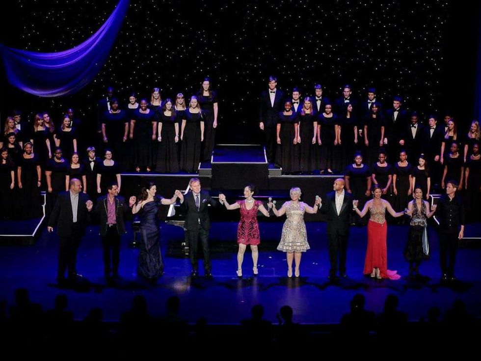 Sing For Hope performers and members of Houston's High School for Performing and Visual Arts at Bering Omega's Sing for Hope