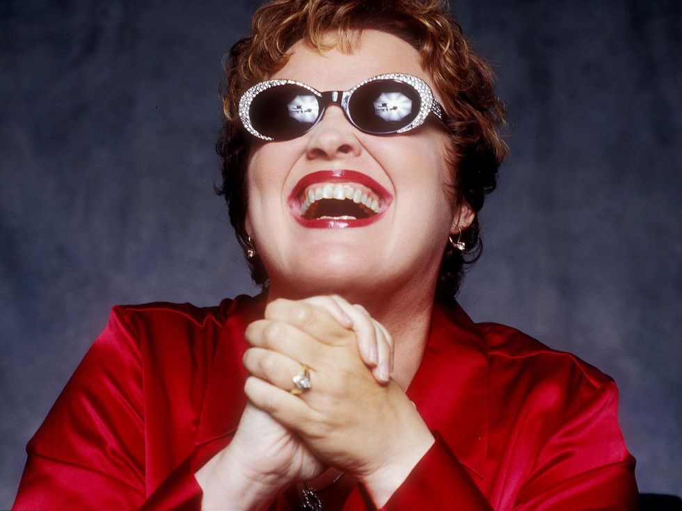 singer Diane Schuur laughing