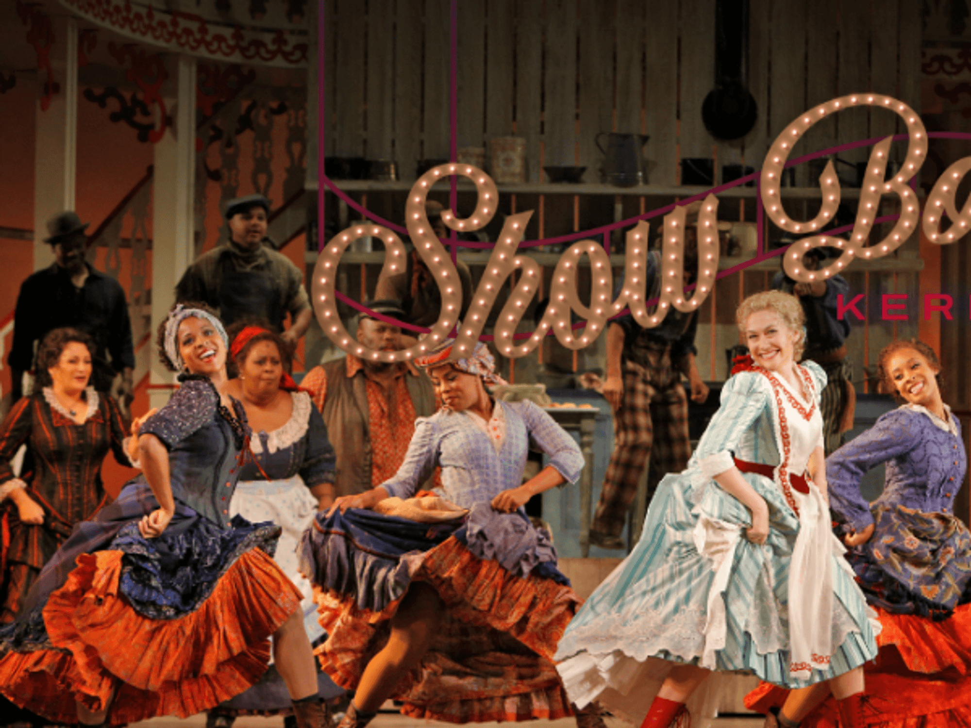 Singers and dancers performing a number from Showboat at Houston Grand Opera