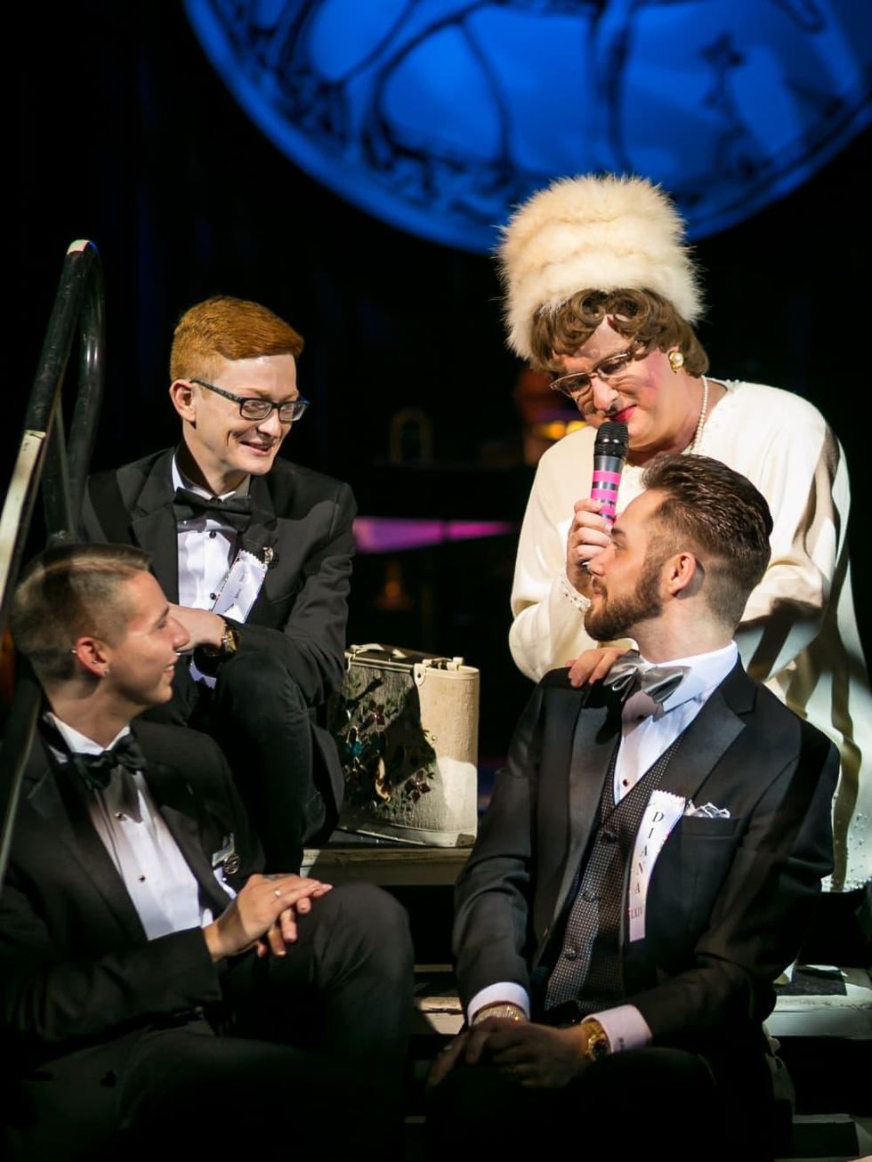 Sister Helen Holy with Joshua Cauley, Travis Deshotel and Randall Magill at Diana Awards