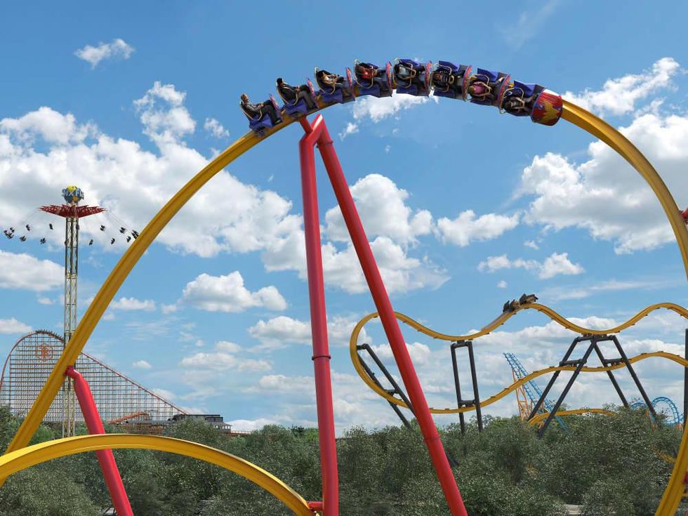 Six Flags Fiesta Texas Wonder Woman roller coaster