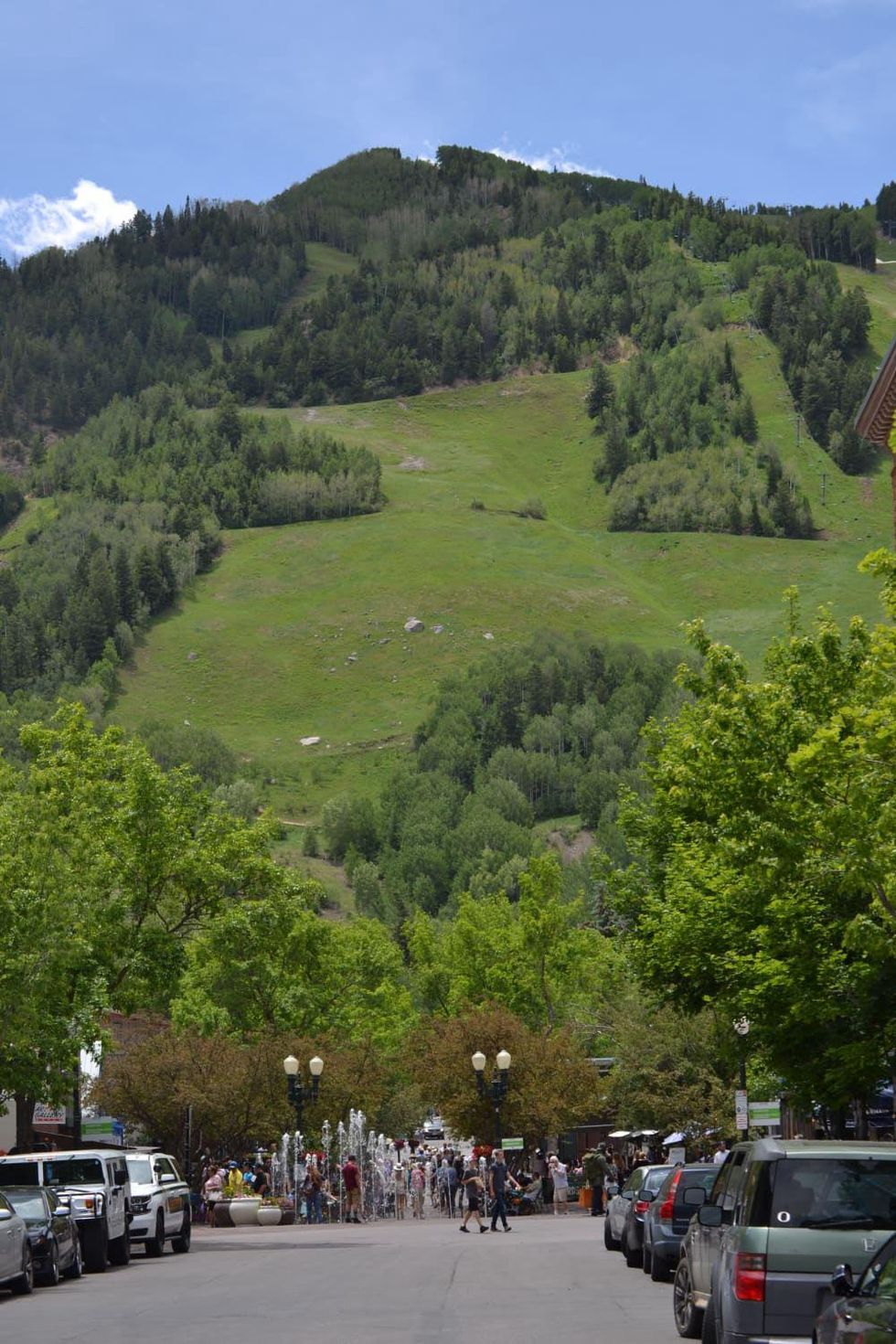 Ski run above downtown Aspen