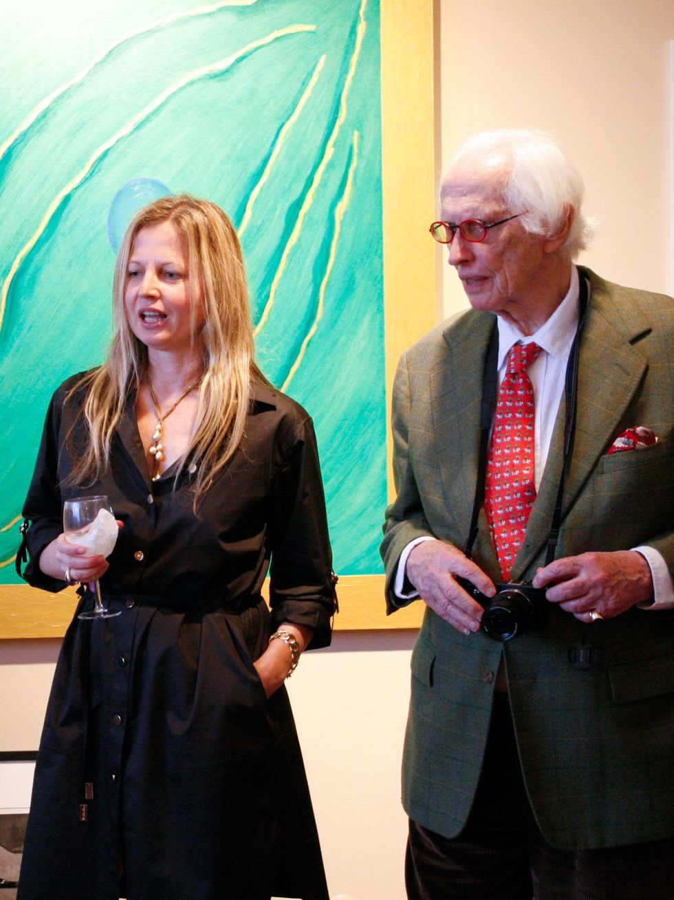 Slavka Glaser and Fred Baldwin at Slavka Glaser's FotoFest reception March 2014