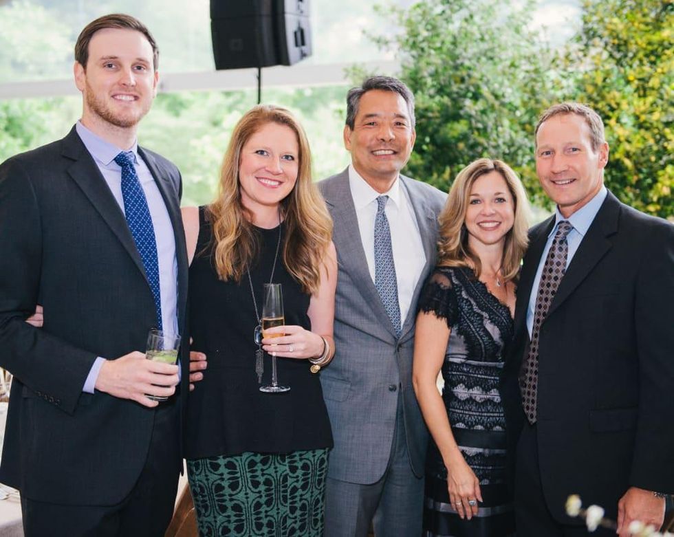 Small Steps dinner 4/16 Seth Tsuru, Katie Tsuru, Frank Tsuru, Julie Baker Finck, Ron Finck