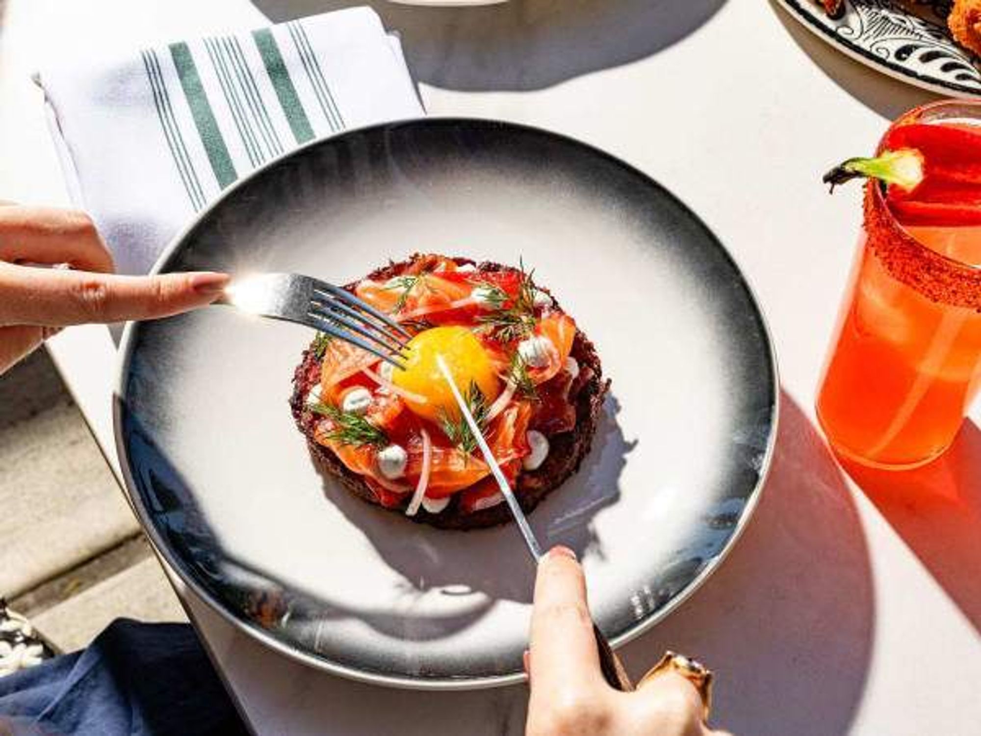 Smoked Salmon Latke Kirsten Gilliam Okto Brunch