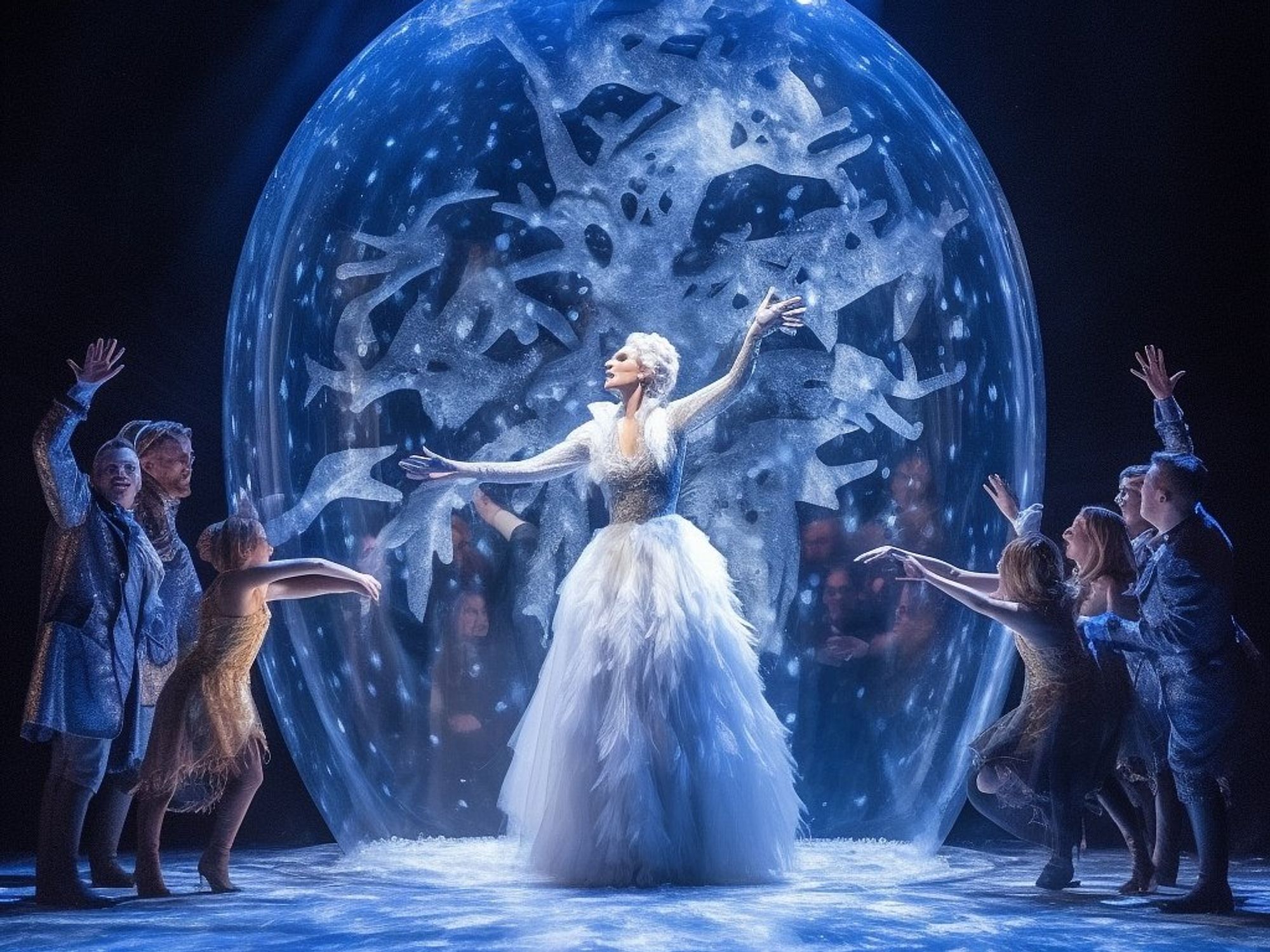 snow globe theater moody gardens holiday spectacular