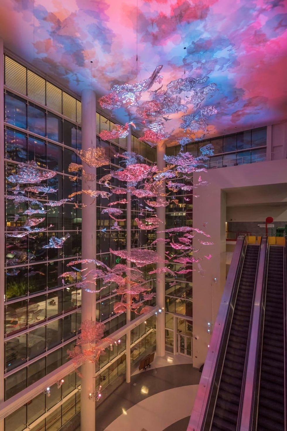 Soaring in the Clouds sculpture at George R Brown Convention Center