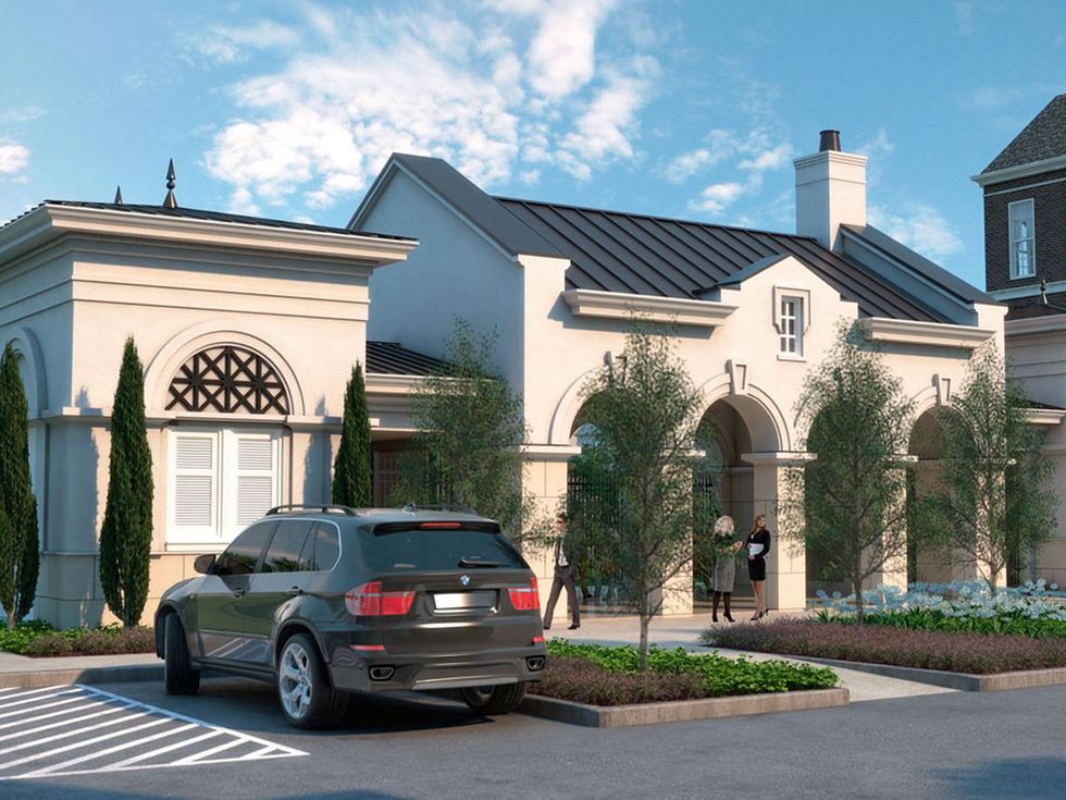 Somerset Green gated community Hines rendering February 2015 amenity center