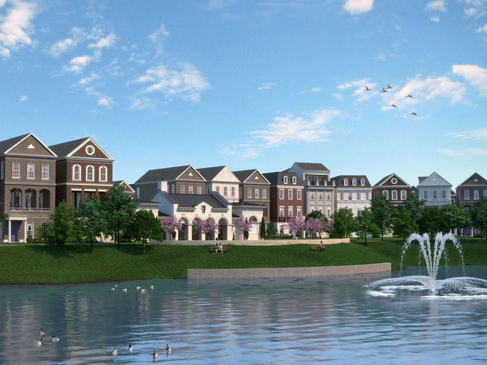 Somerset Green gated community Hines rendering February 2015 Somerset Pond