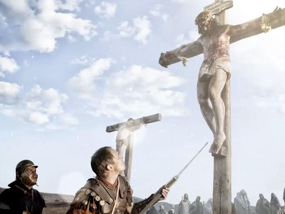 Son of God with Jesus on cross