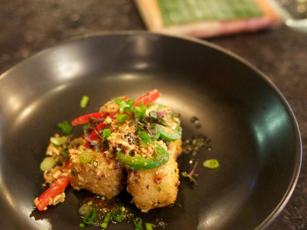 Crispy tofu with thai chili. CultureMap Houston