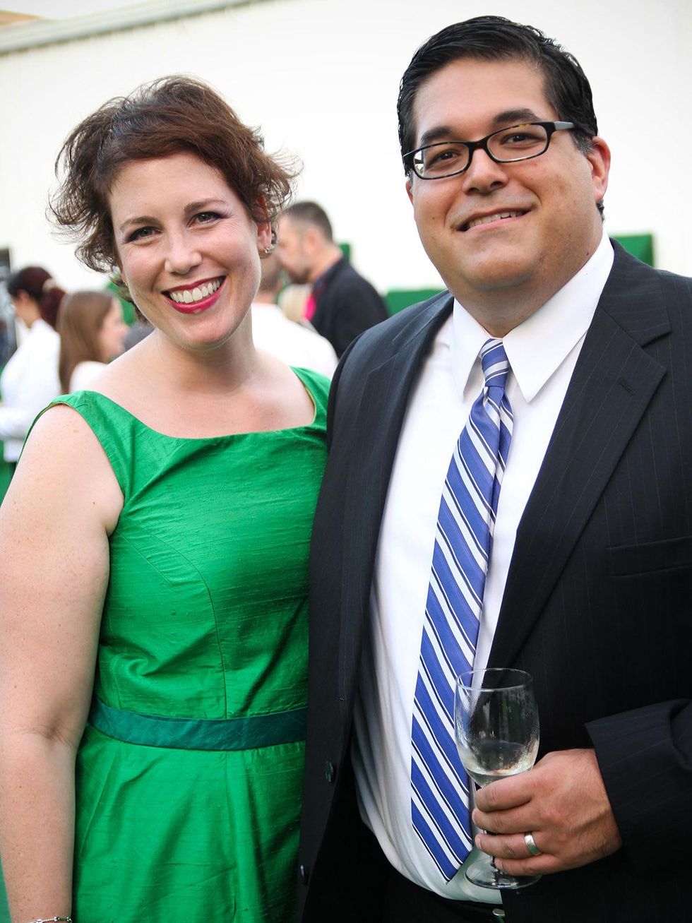 Sorcha Landau and Mike Stauder at the Bill Viola Aurora Picture Show Award party October 2013