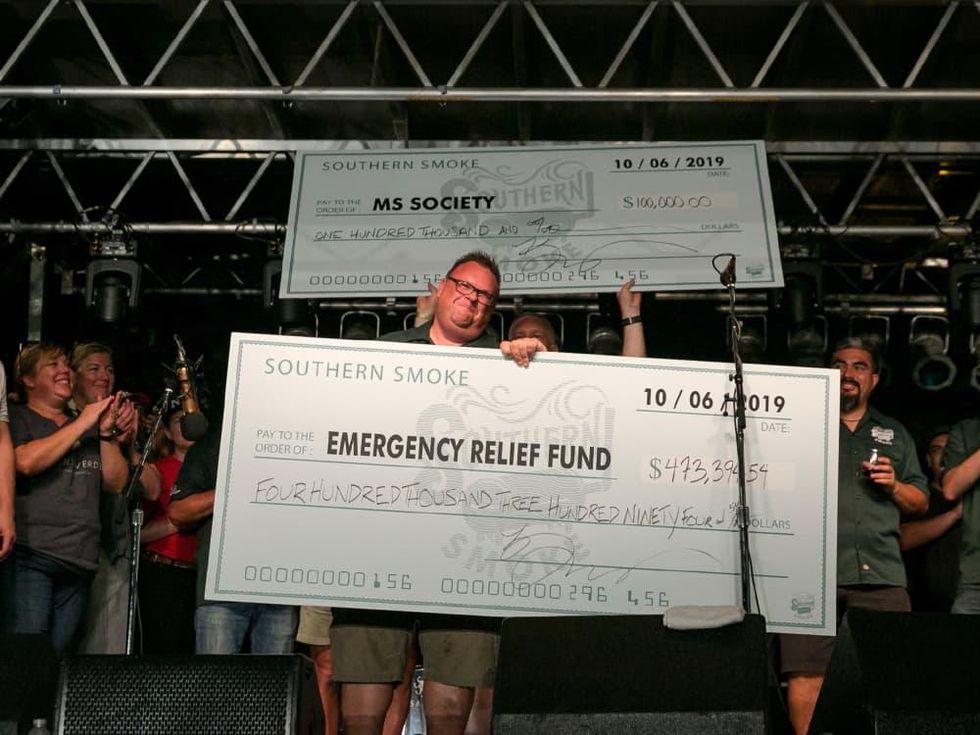 Southern Smoke 2019 Chris Shepherd check presentation