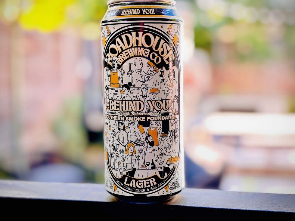 Southern Smoke Roadhouse Brewing Behind You lager can