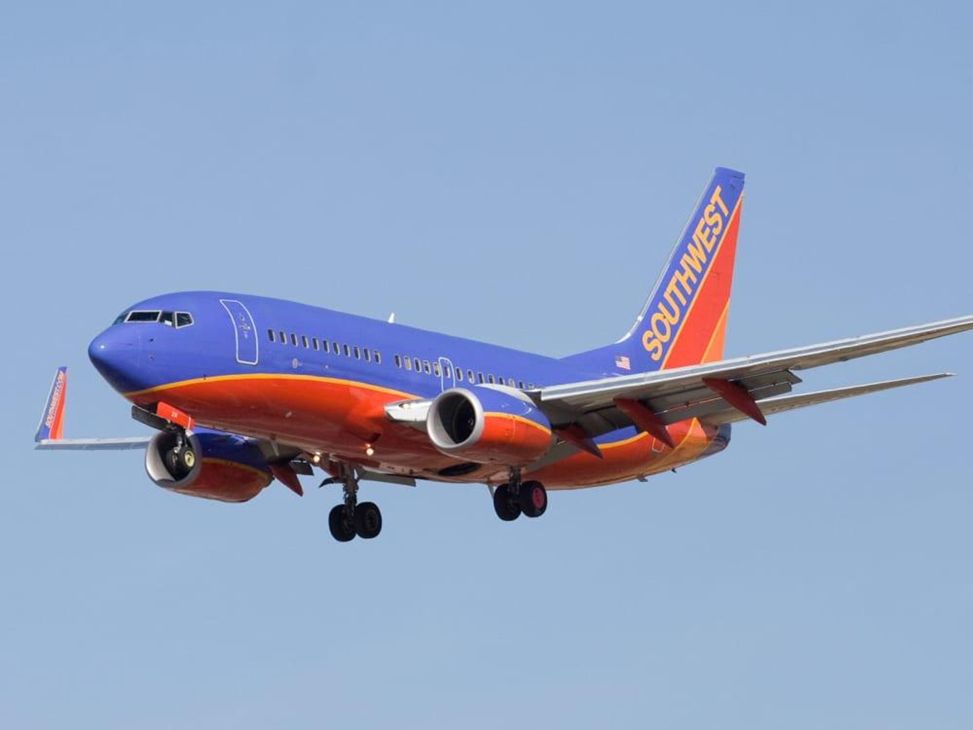 Southwest Airlines airplane jet flying
