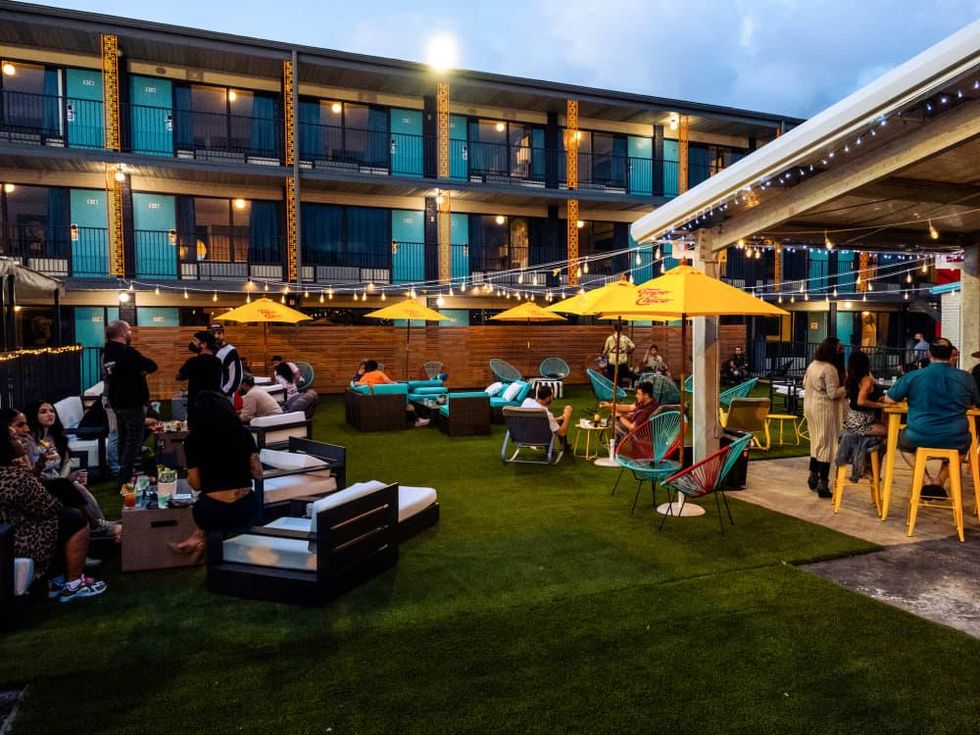 Space Cowboy patio green space