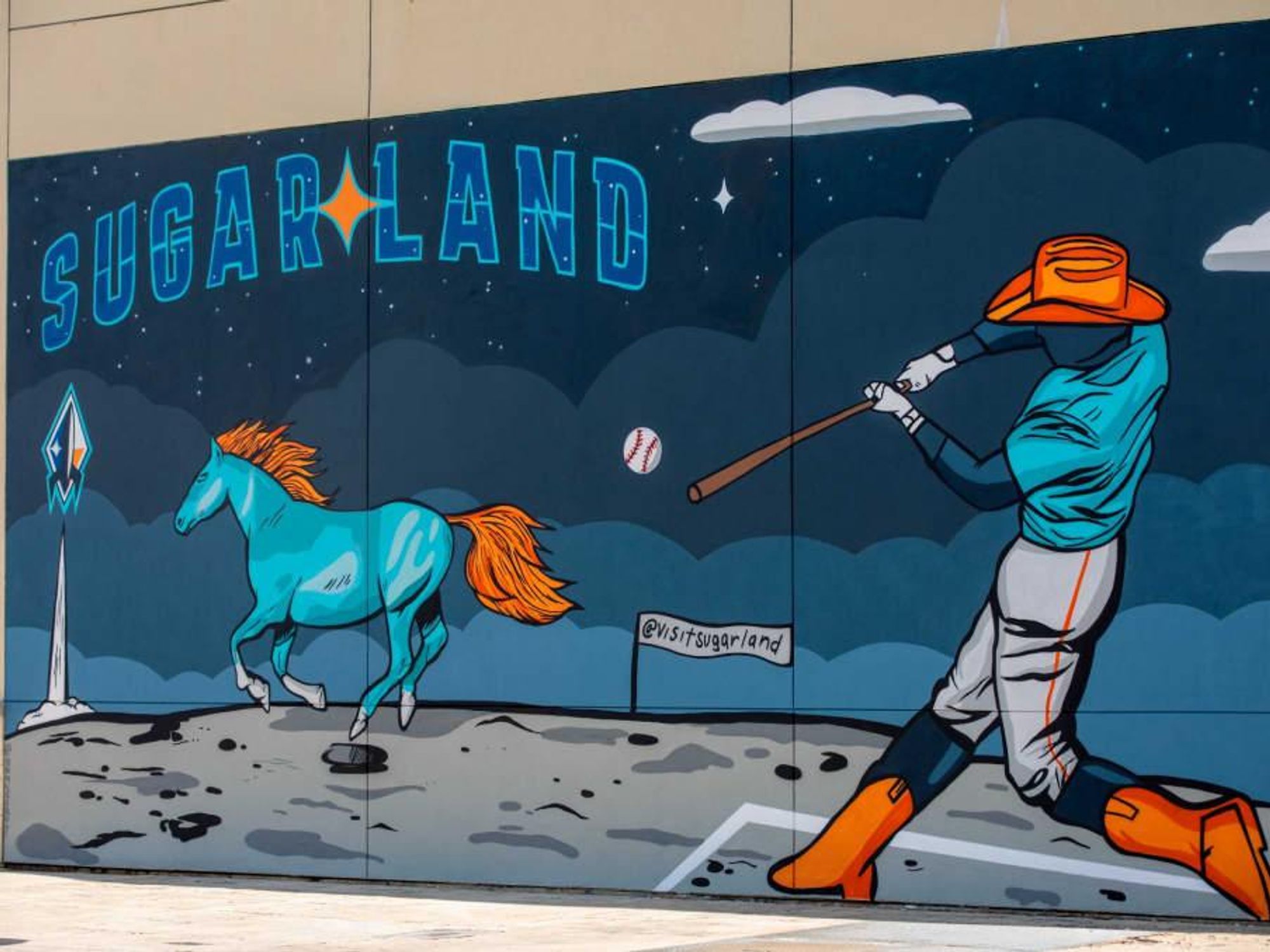 Space Cowboys Sugar Land mural Donkeeboy