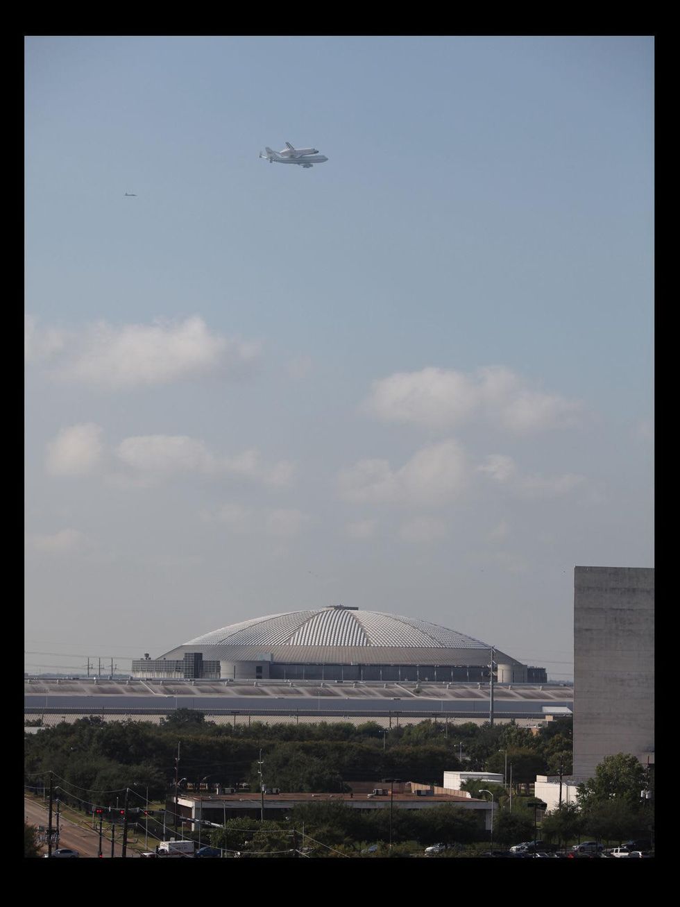Space Shuttle Endeavour, flyover, Astrodome, September 2012