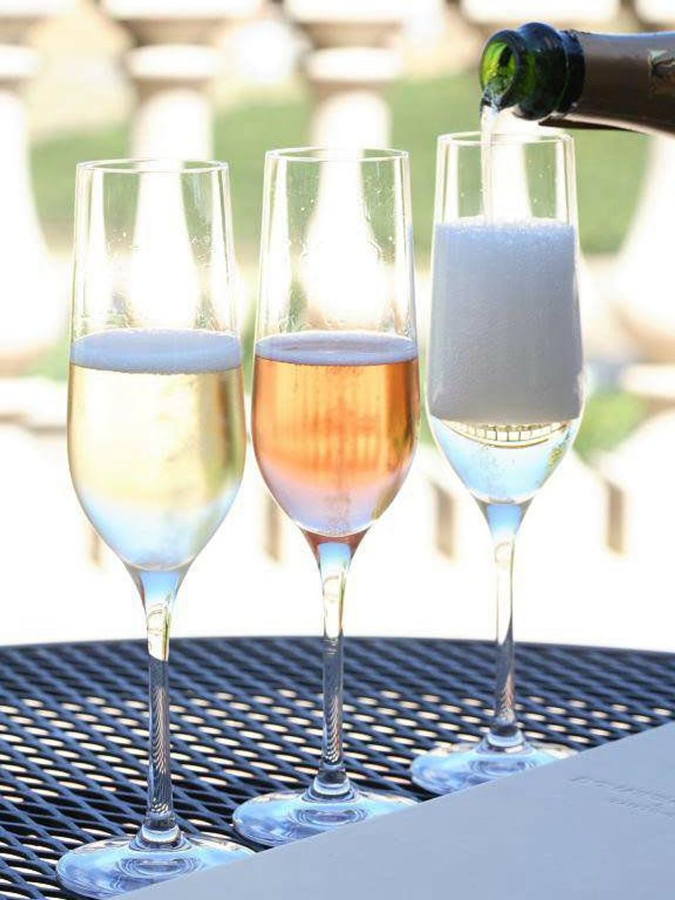 Sparkling wine at Domaine Carneros in Napa