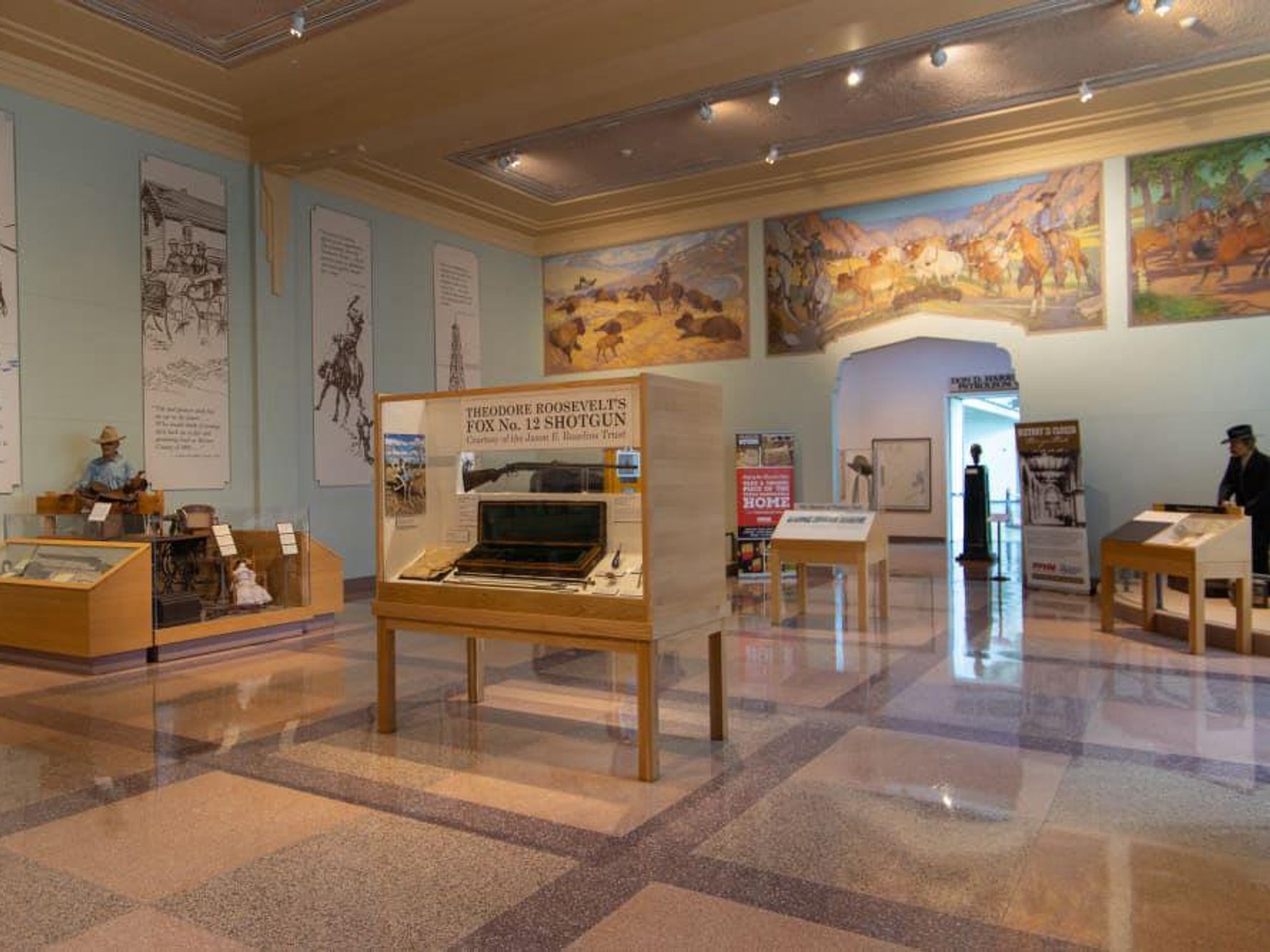 Special exhibits include a shotgun owned by Teddy Roosevelt.