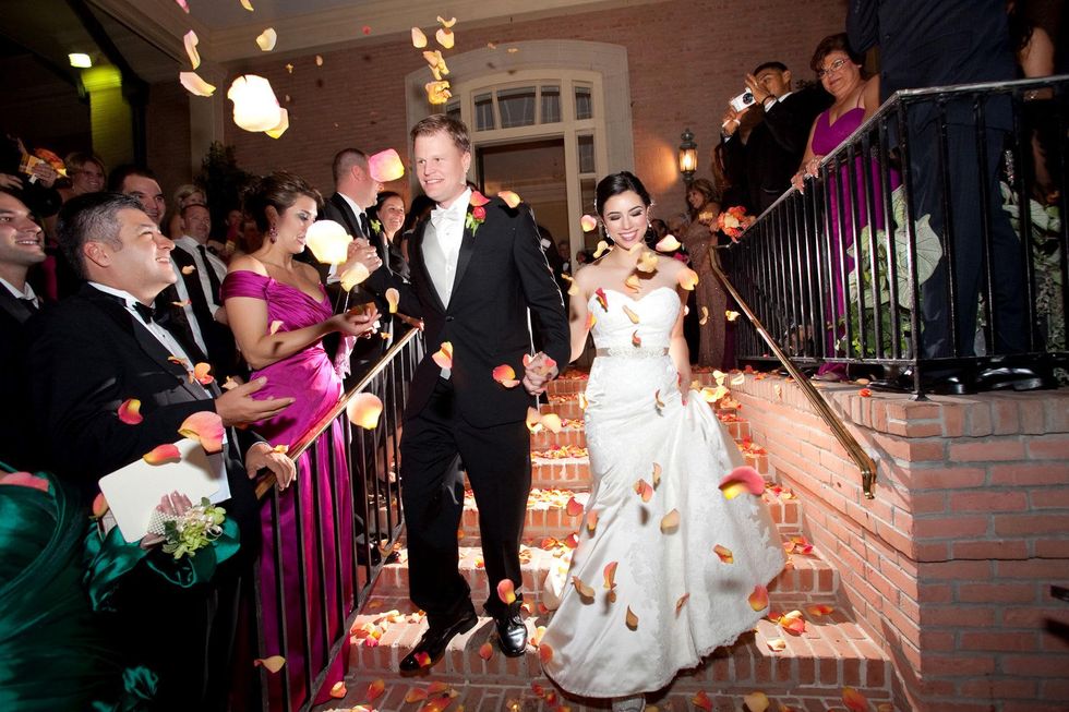 Spectacular weddings, petal toss, shelby, Erica de Lachica, Eric Zehnder, Feburary 2014