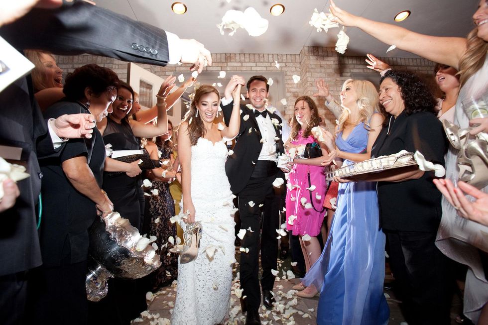Spectacular weddings, petal toss, shelby, Katy Mayell, Mathew Ellis, Feburary 2014