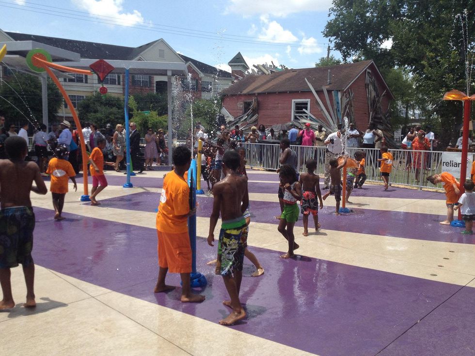 Splash Pad Houston June 2013 kids playing in water
