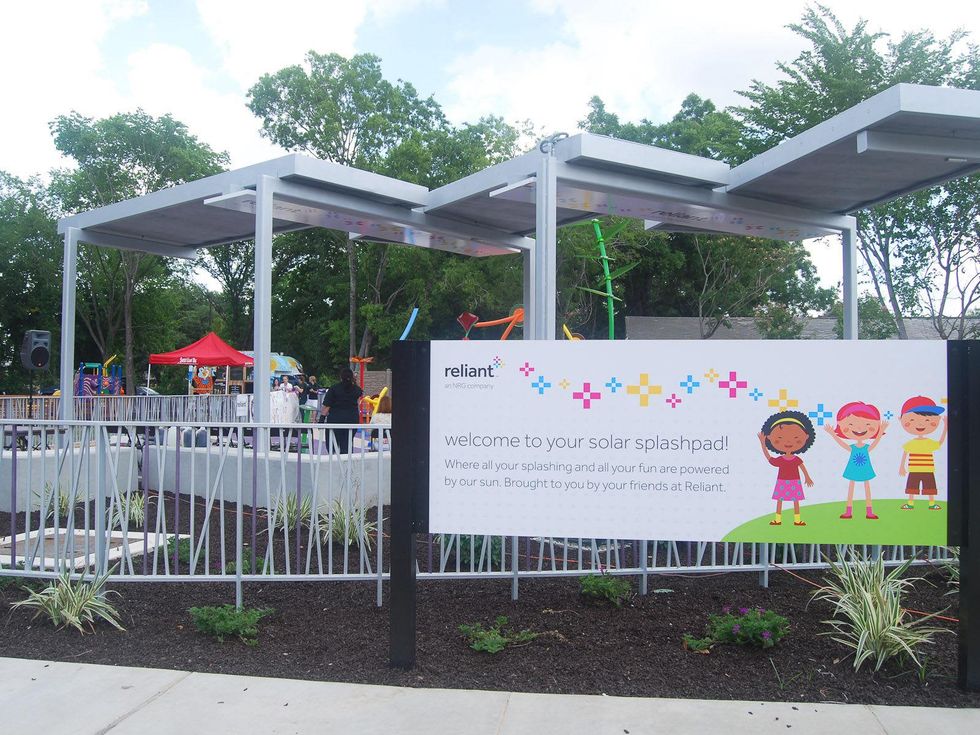 Splash Pad Houston June 2013 sign