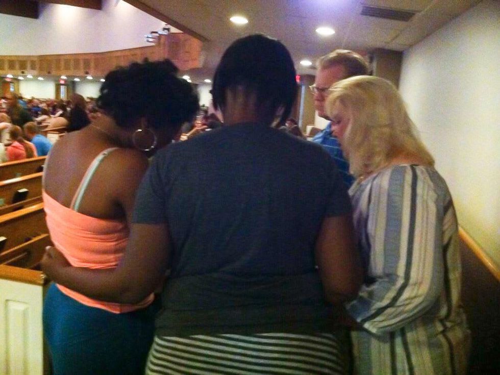 Spring Baptist Church memorial for Spring High School stabbing people mourning September 2013