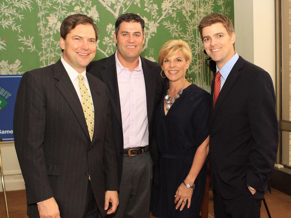 Spring Spirit Baseball event, February 2013, Steve Schwarzbach, Lance Berkman, Angela Schwarzbach, Steve Schwarzbach Jr.
