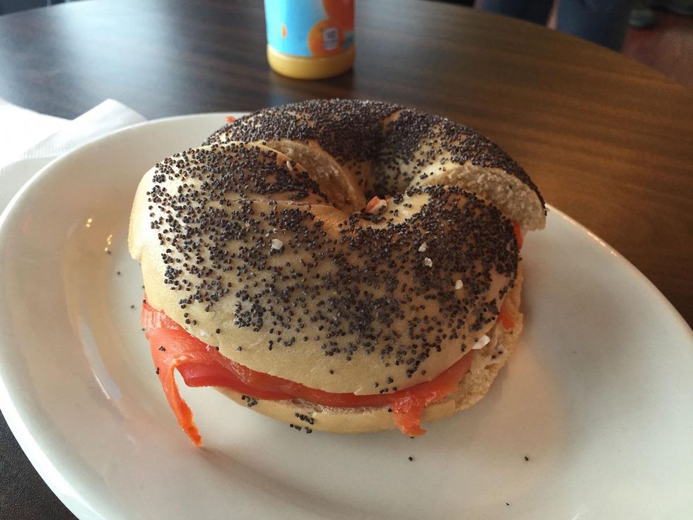Spring Water Cafe lox bagel