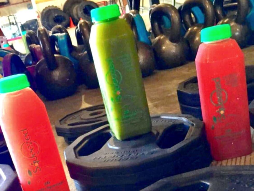 Squeeze juice bottle