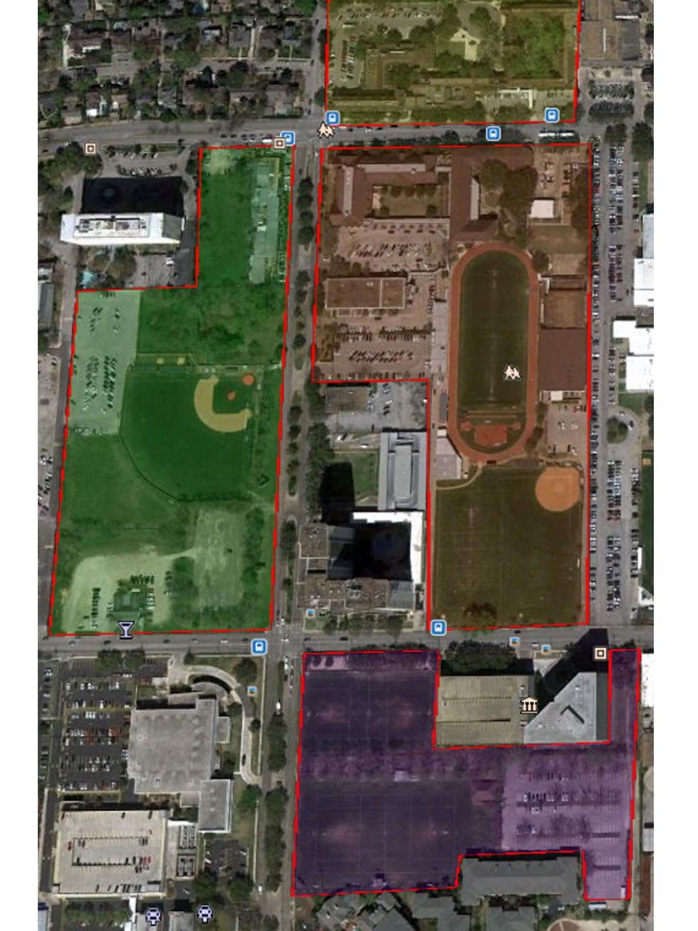 St. John's campus map aerial