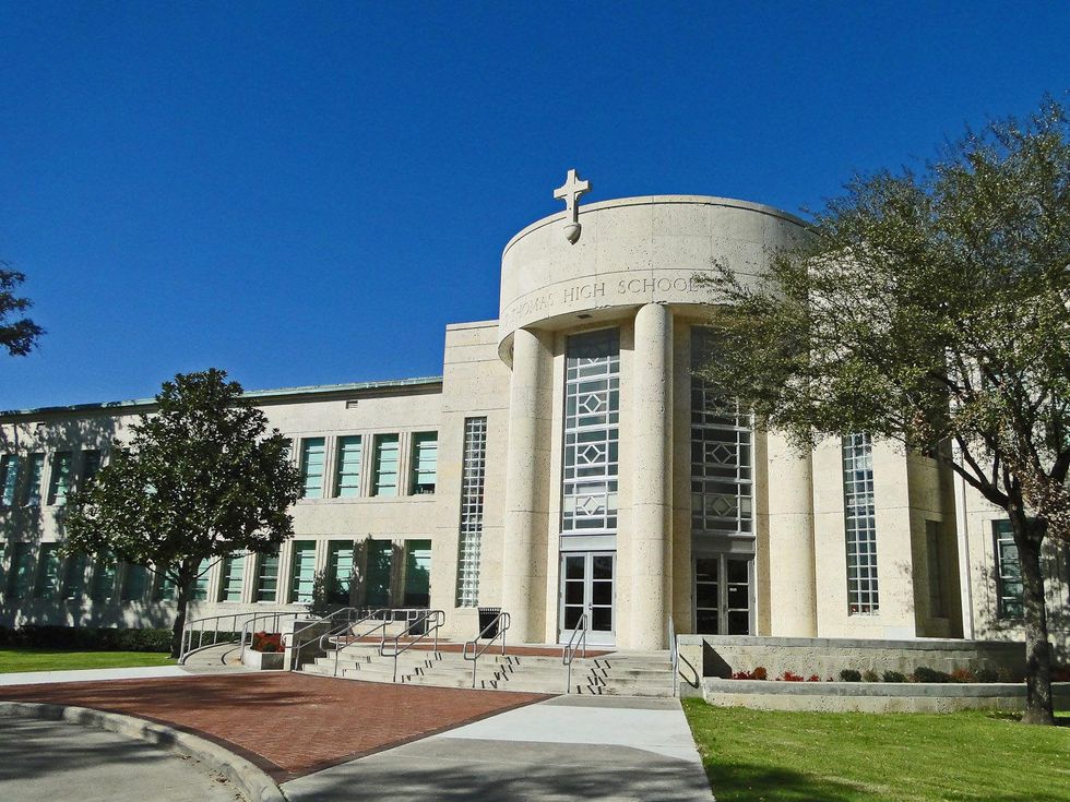 St. Thomas High School exterior day