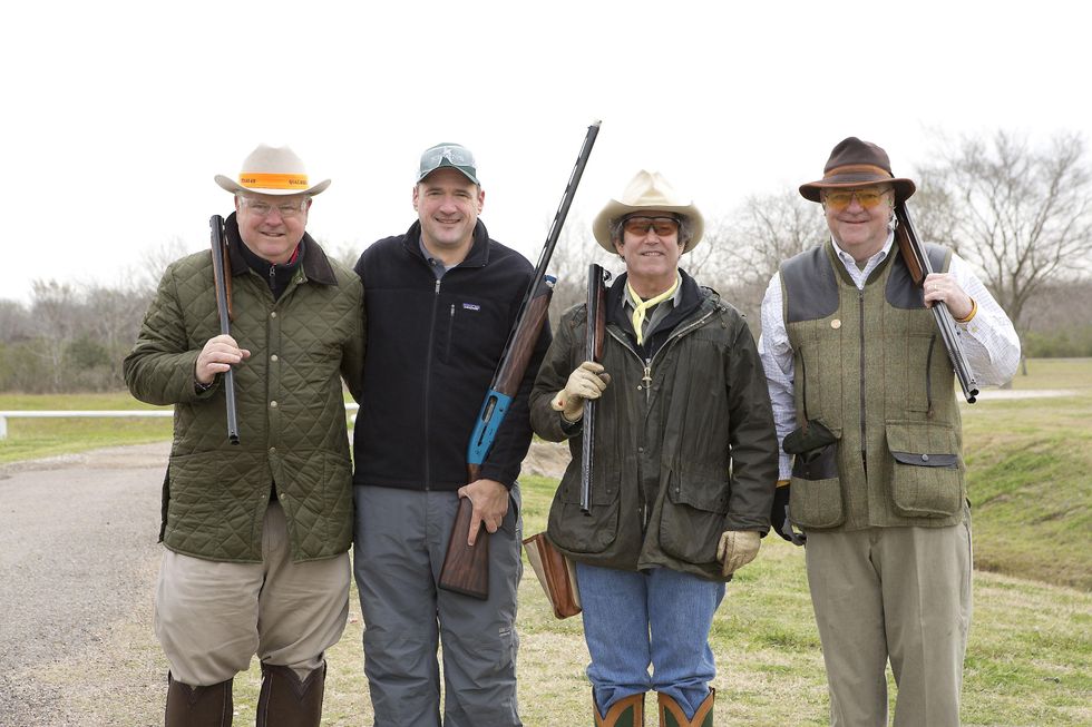 Stacy L. Owen, from left, Robert L. Gerry IV, Downing Mears and Robin French at The Fine Art of Shooting March 2015