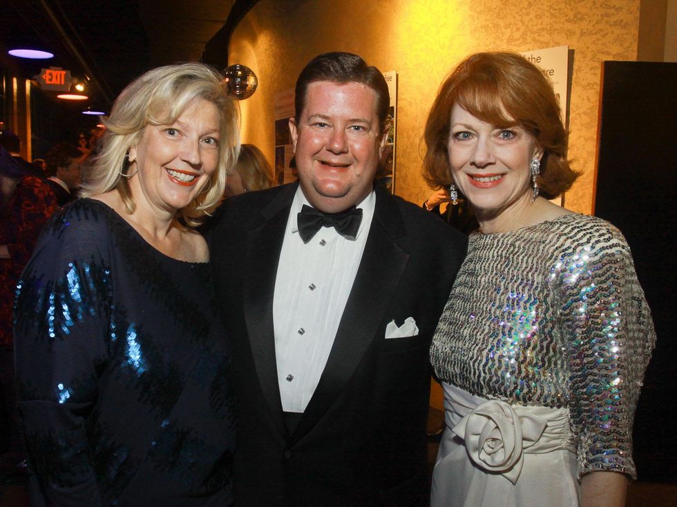 Stages Repertory Theatre gala, April 2013, Kathryn Smith, Jeff Smith, from left, with April Lykos