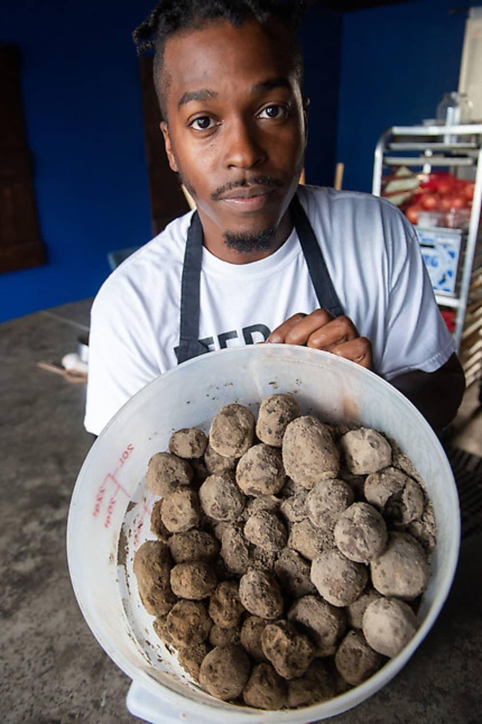 StarChefs Jonny Rhodes Indigo ash-aged potatoes