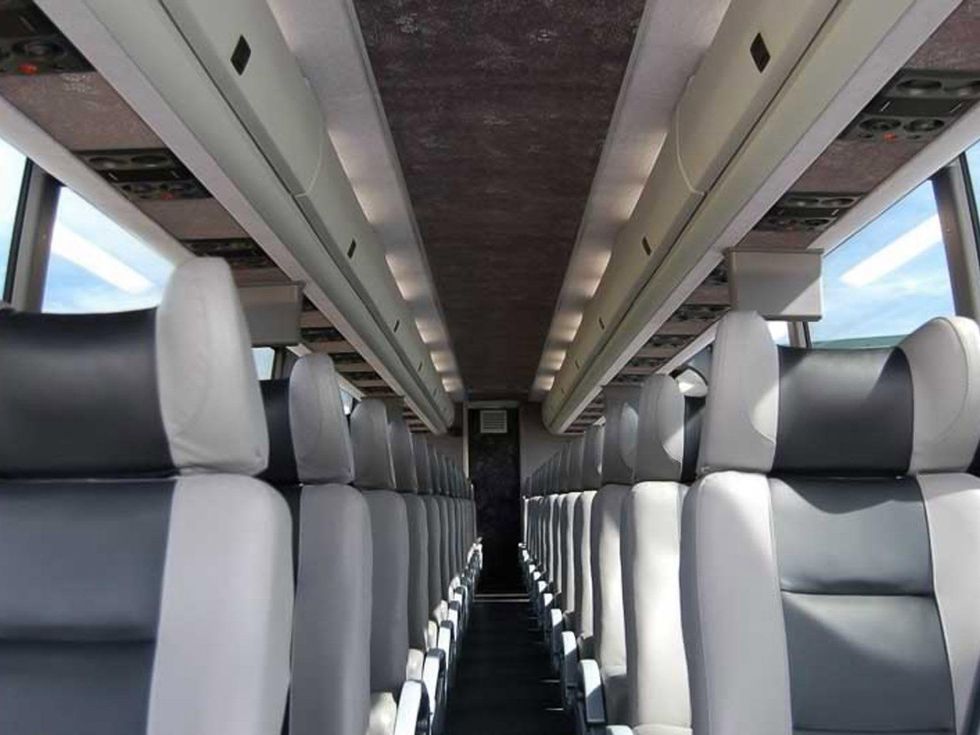 Starline bus service to football games bus interior 1 September 2013