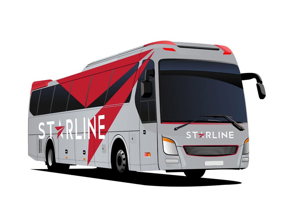 Starline bus service to football games bus September 2013 rendering