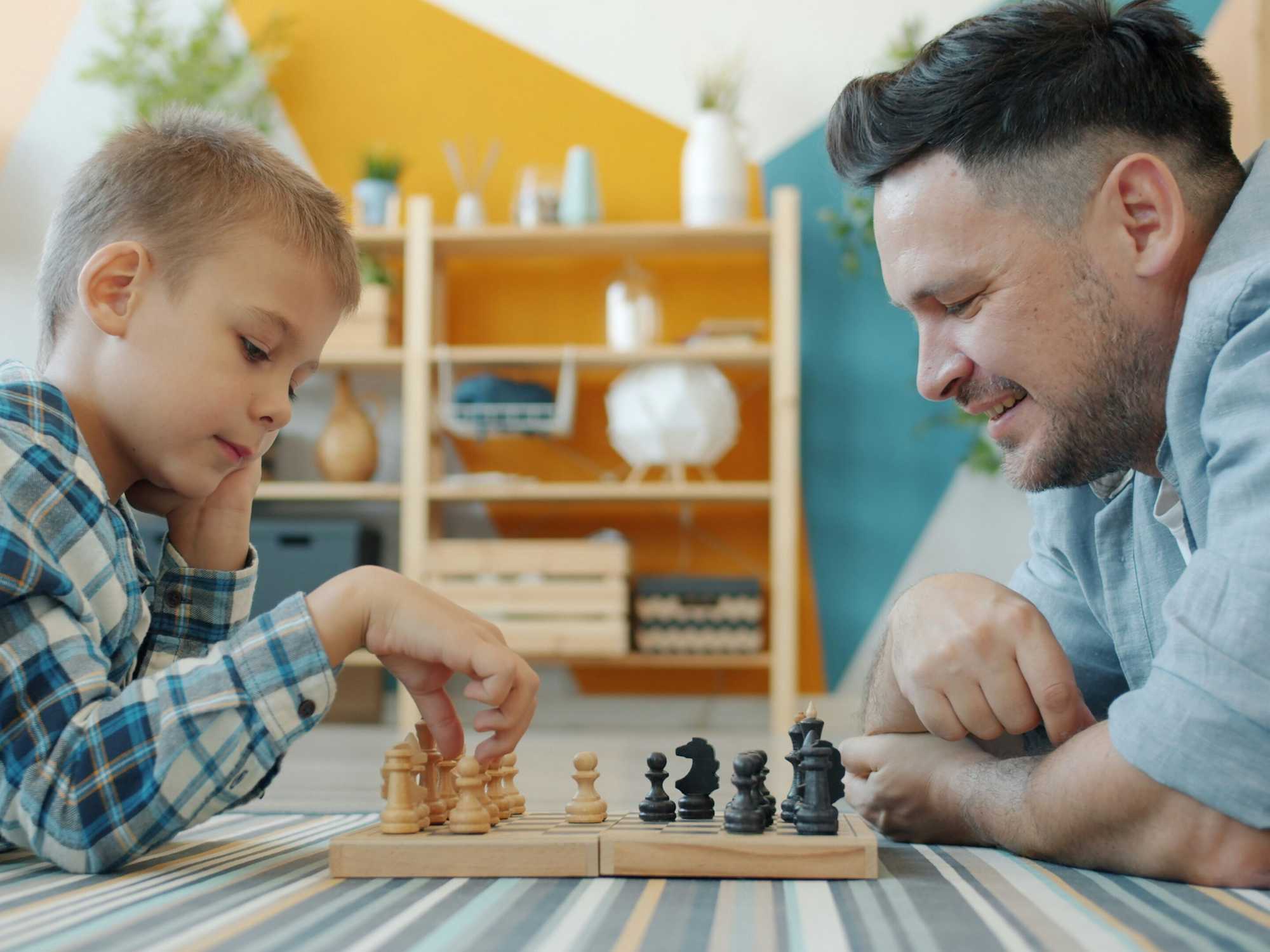 Stay at home dad with their child