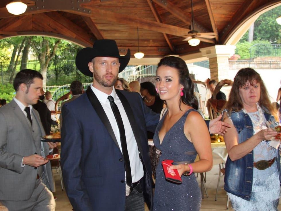 Steele party, Country singer Justin Myers with Nashville singer and Blue Sky cast member Genevieve Allen